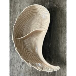 California Pottery Feather Wing Paisley Chip Crudités Bowl